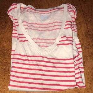 Brand New white and pink striped T-shirt